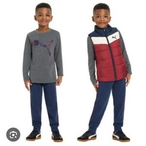 NWT Puma Quilted Vest 3-Piece Set 3T, 4T